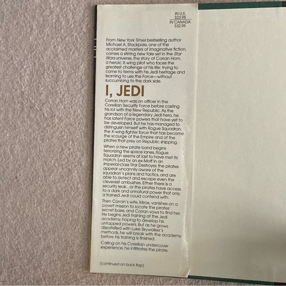 Vintage Star Wars “I, Jedi” by Michael A. Stackpole Hardcover Book-1998-Collect - Picture 5 of 8